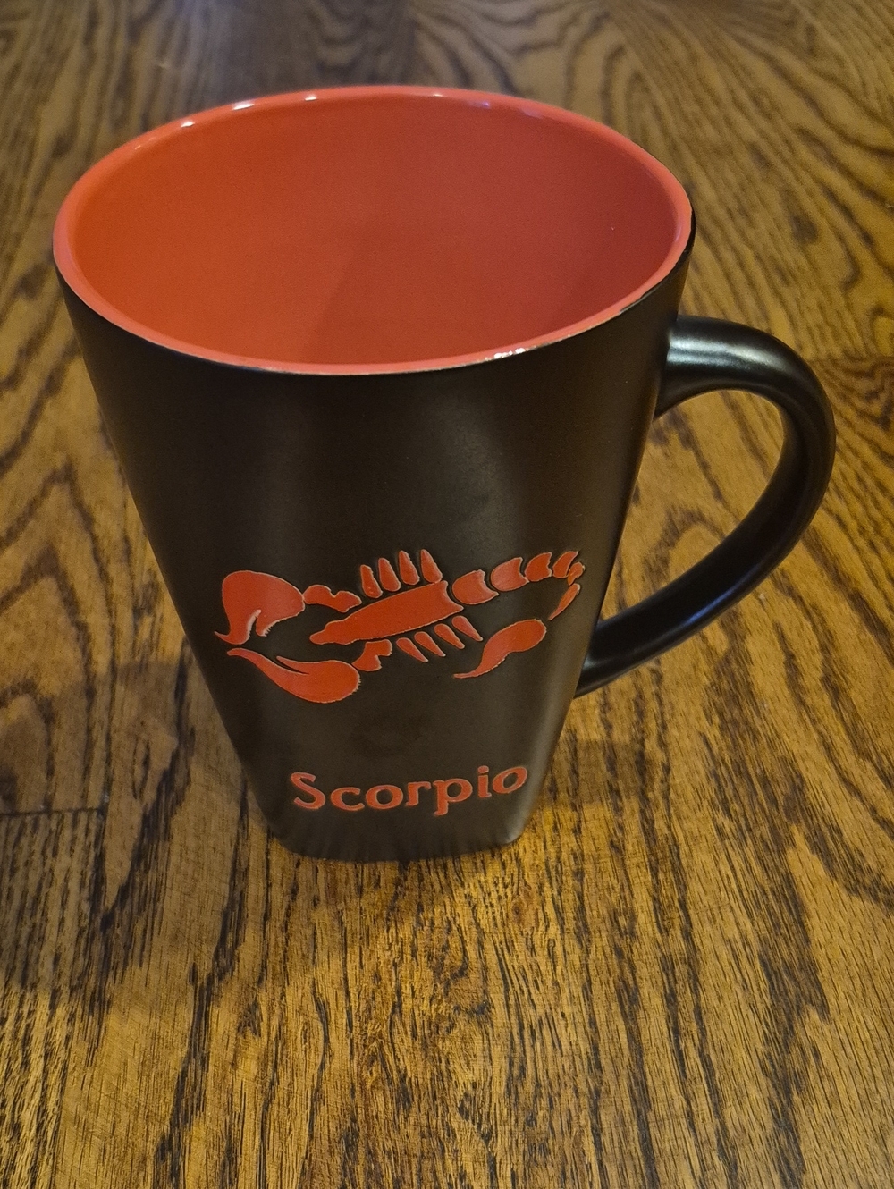 Scorpio Black & Red Zodiac Mug